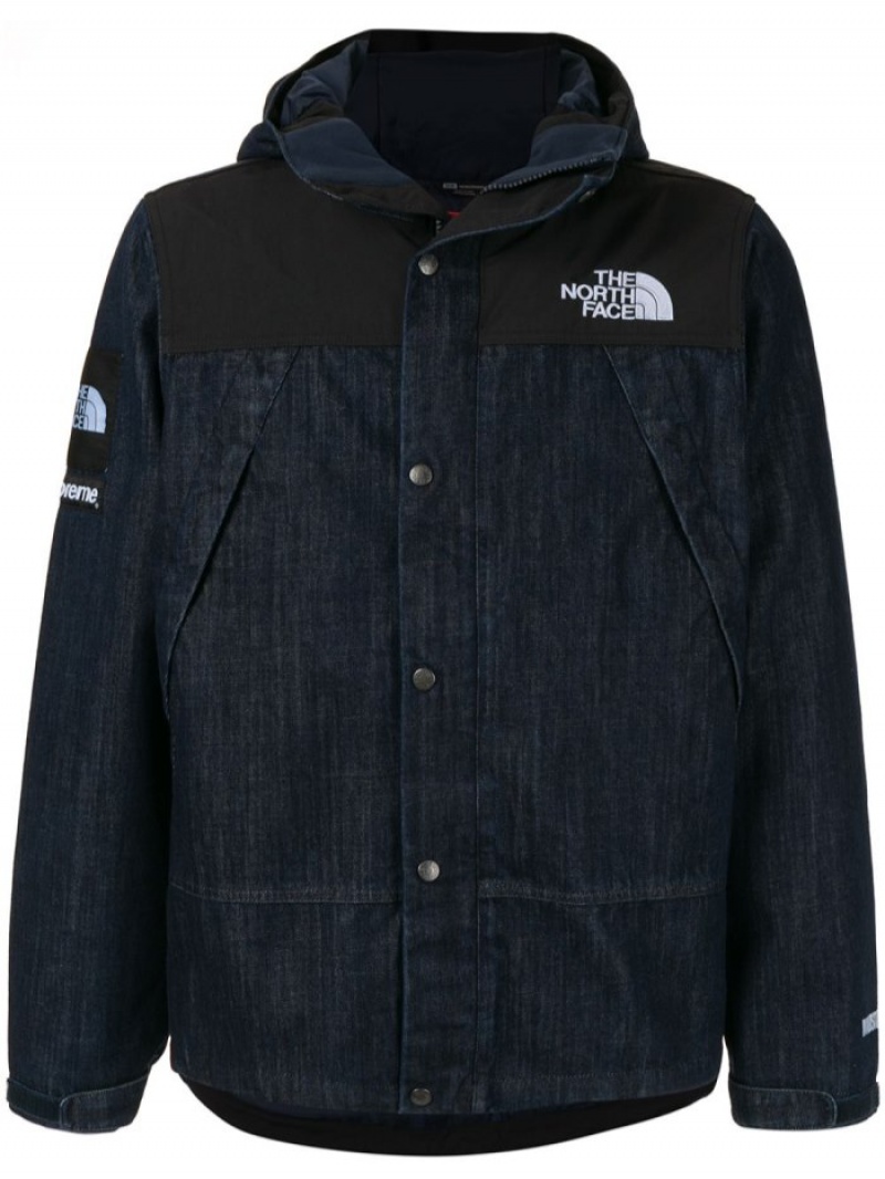 Supreme Jackets Discount - Blue X The North Face Denim Dot Shot Mens